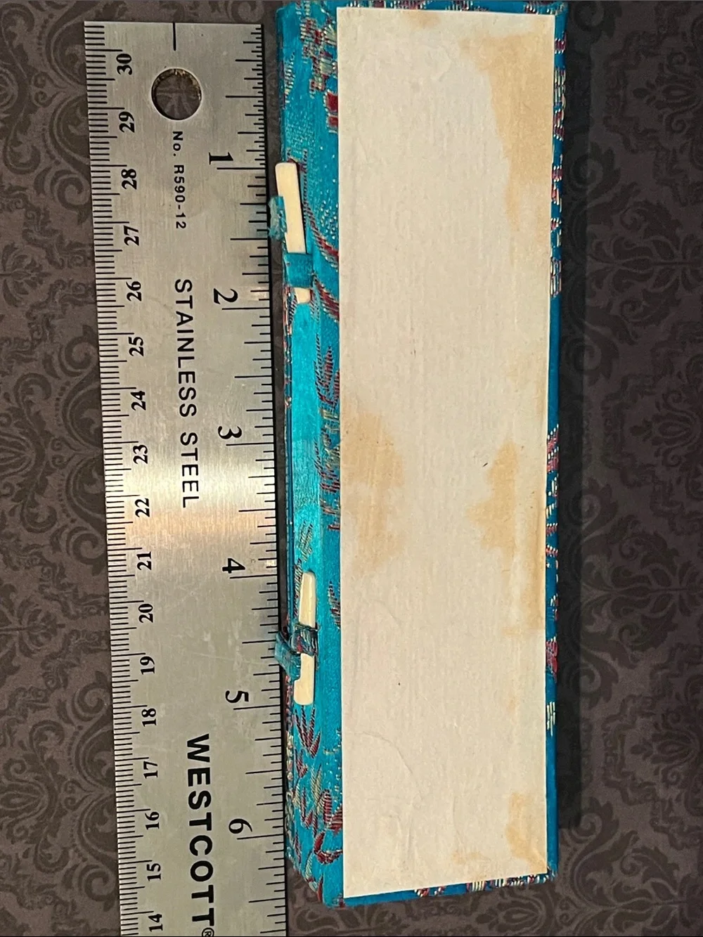 Decorative Gold-Tone Mini Scimitar Letter Opener with Red Tassel